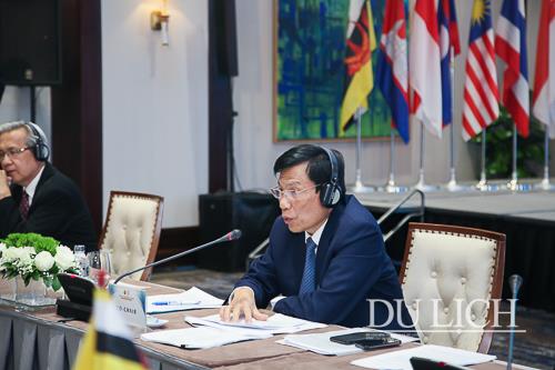 Bộ trưởng Bộ VHTTDL Nguyễn Ngọc Thiện phát biểu tại Hội nghị Bộ trưởng Du lịch ASEAN+3